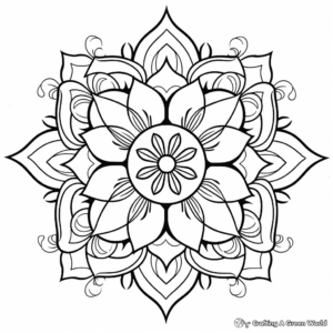 Intricate 'Thinking of You' Mandala Coloring Pages 4