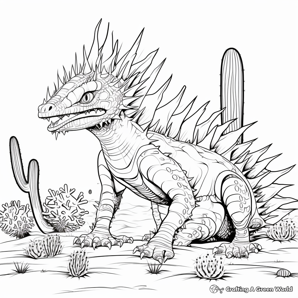 Intricate Thorny Devil Lizard Coloring Pages 2
