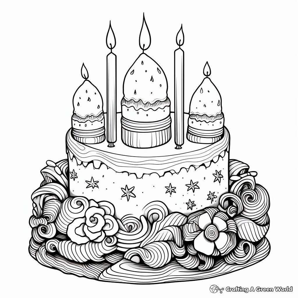 Intricate Unity Candle Coloring Pages for Adults 1