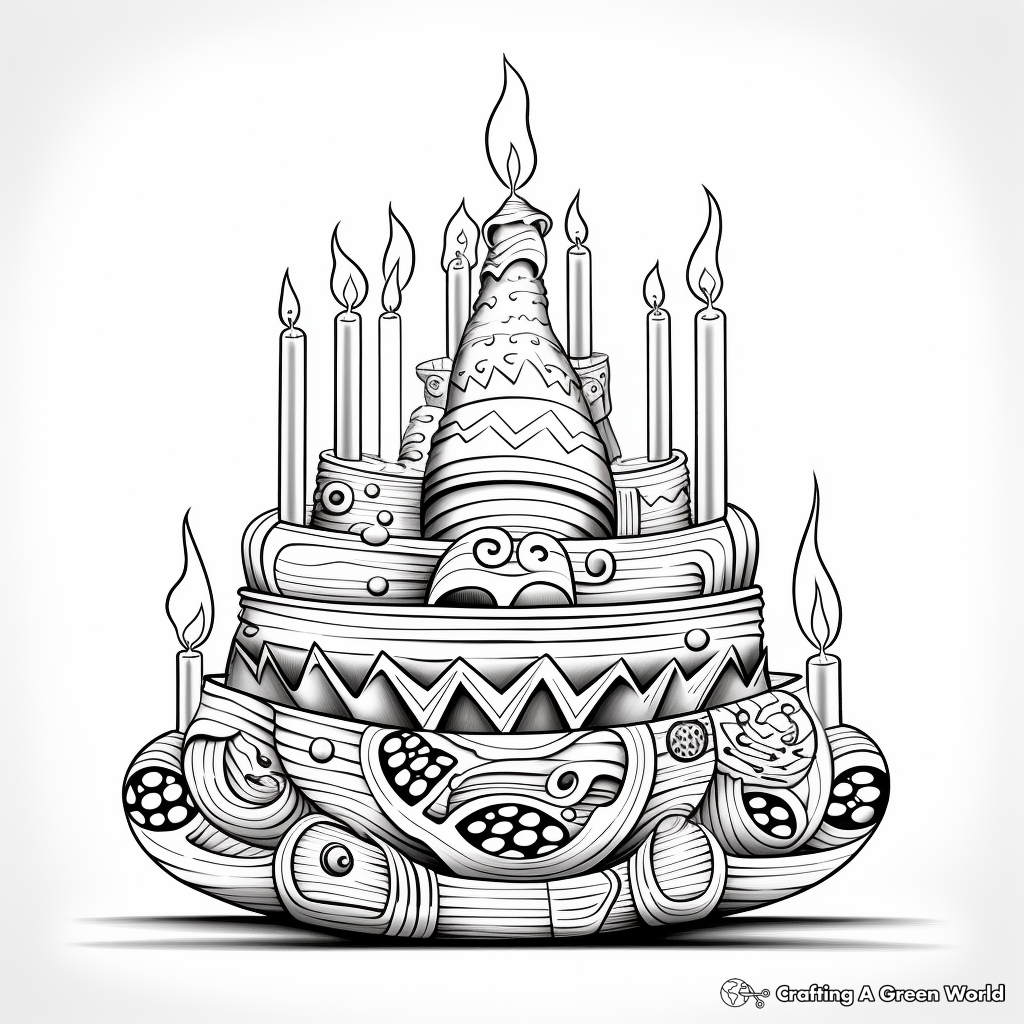 Intricate Unity Candle Coloring Pages for Adults 2