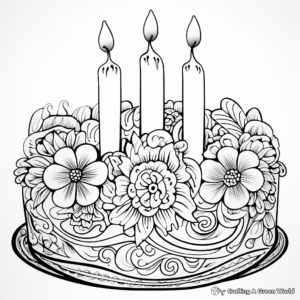 Intricate Unity Candle Coloring Pages for Adults 3