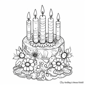 Intricate Unity Candle Coloring Pages for Adults 4