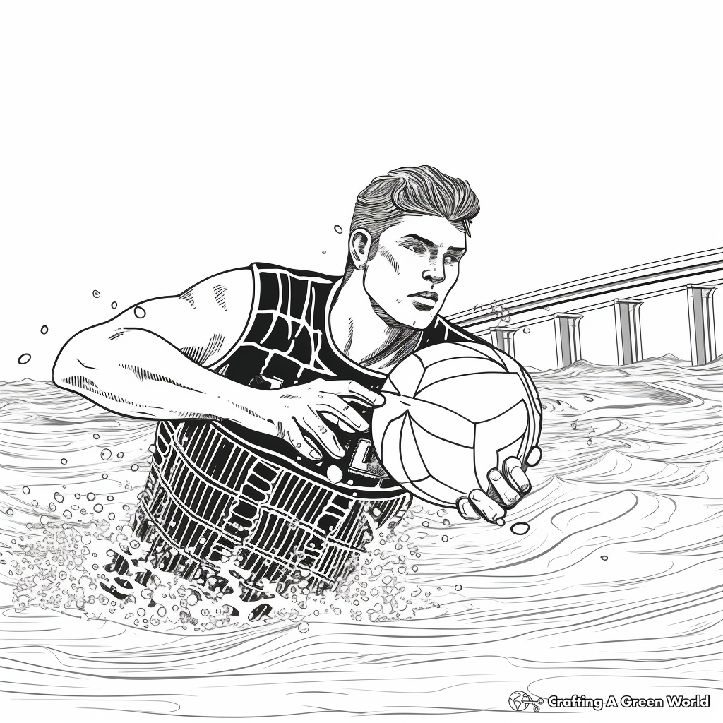 Intricate Water Polo Coloring Pages 1