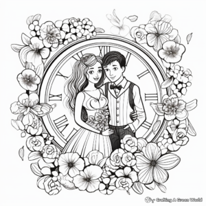 Intricate Wedding Anniversary Coloring Pages for Adults 2