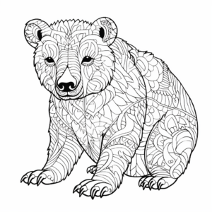 Intricate Wombat Pattern Coloring Pages for Adults 2