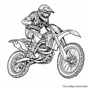 Intricately Designed Dirt Bike Racing Coloring Pages 4