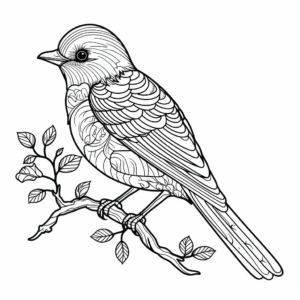 Intricately-Designed Mockingbird Coloring Pages 3