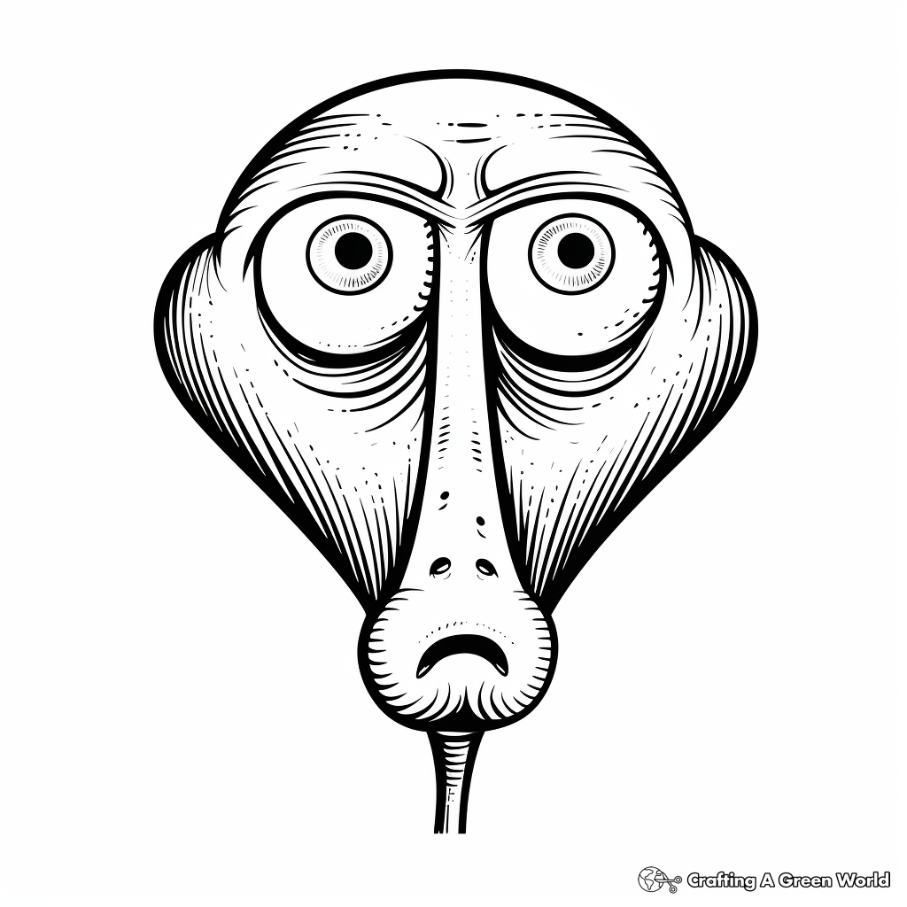 Intriguing Alien Nose Coloring Pages 2