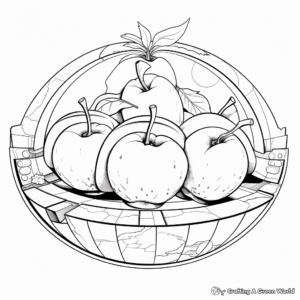 Intriguing Avocado Cross-Section Coloring Pages 4