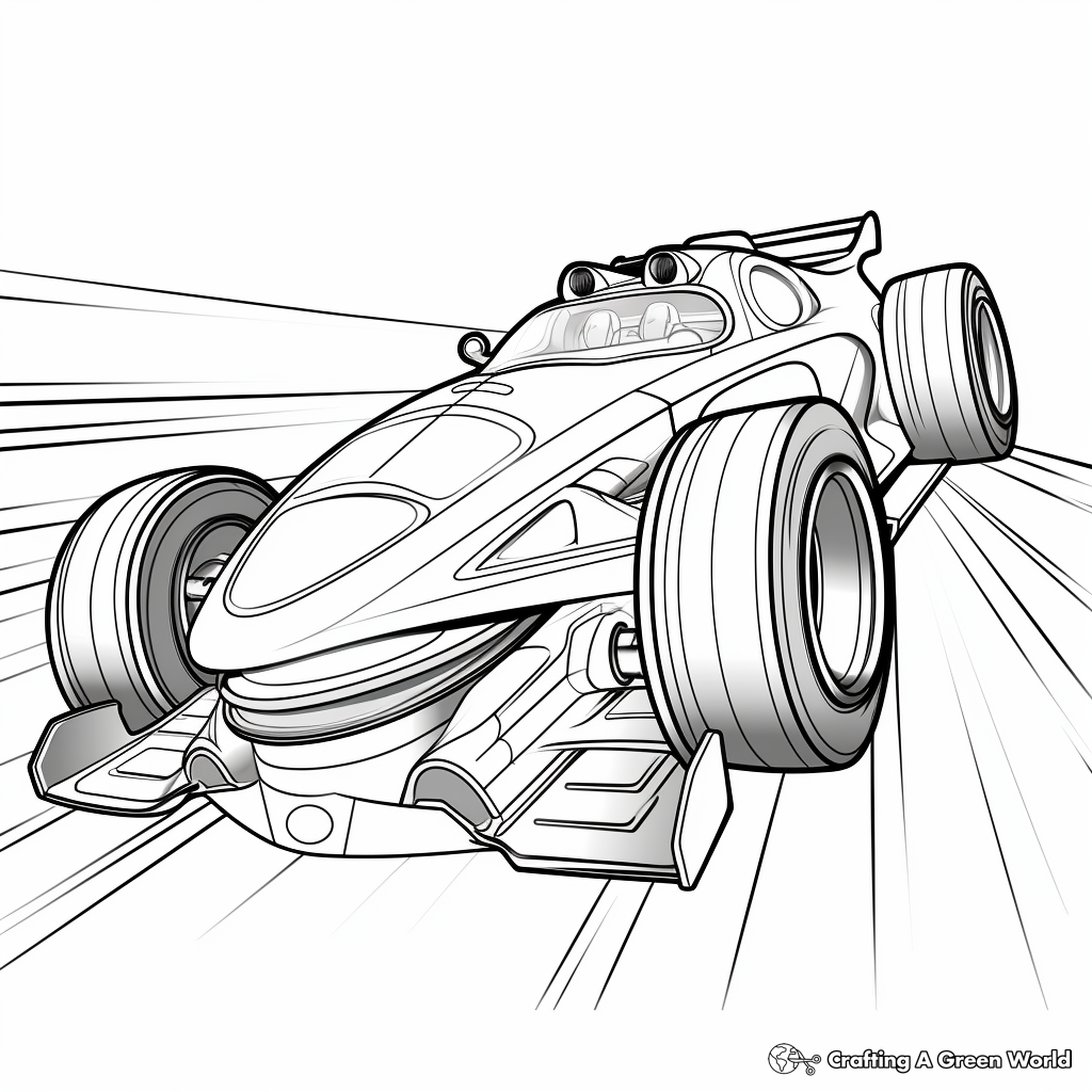 Intriguing Drag Racing Car Coloring Pages for Kids 2
