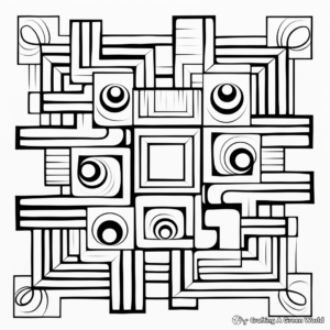 Intriguing Geometric Pattern Coloring Pages 1