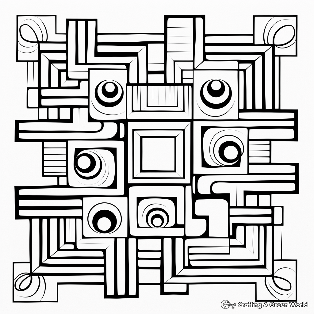 Intriguing Geometric Pattern Coloring Pages 1
