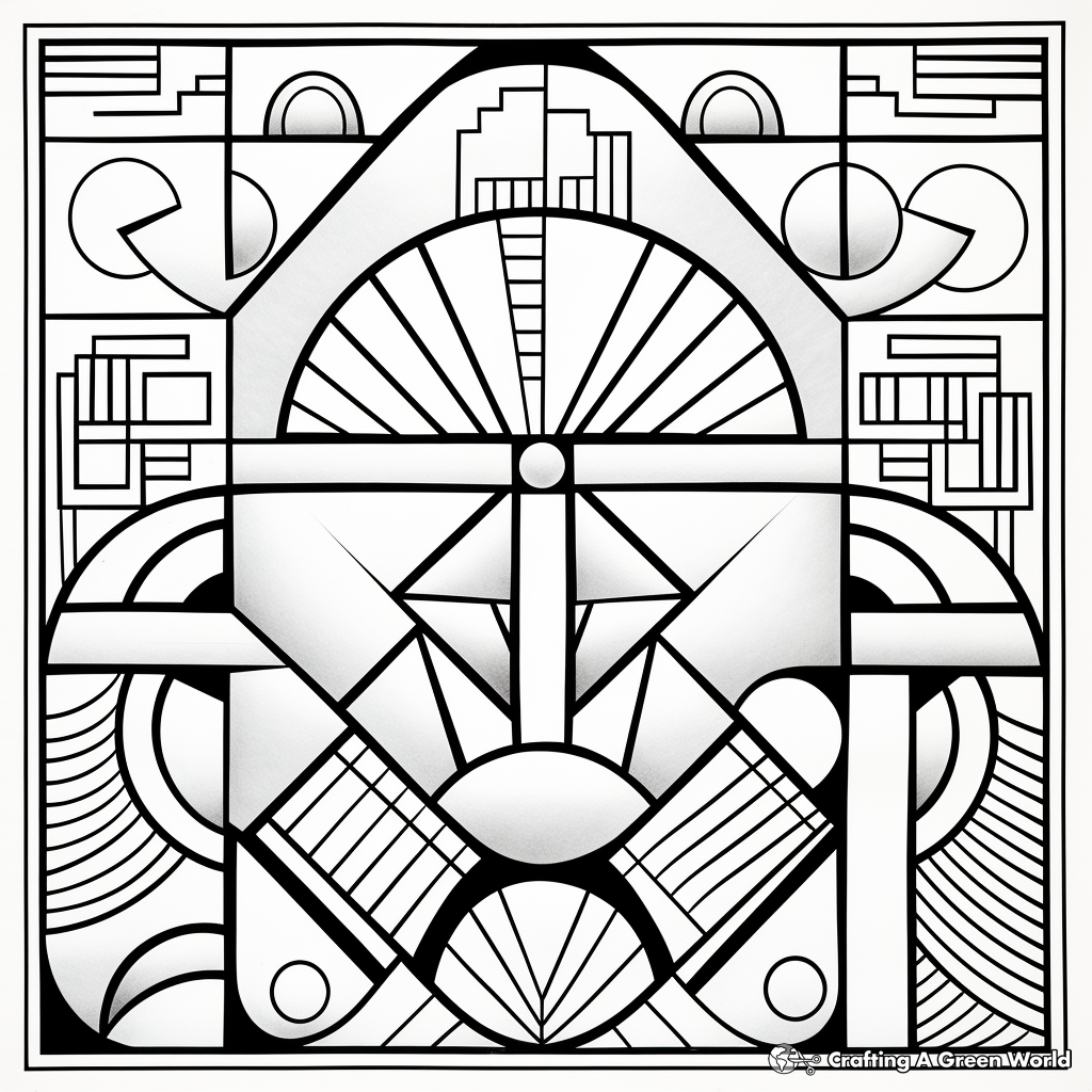 Intriguing Geometric Pattern Coloring Pages 2