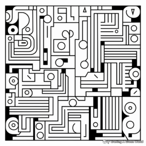 Intriguing Geometric Pattern Coloring Pages 3