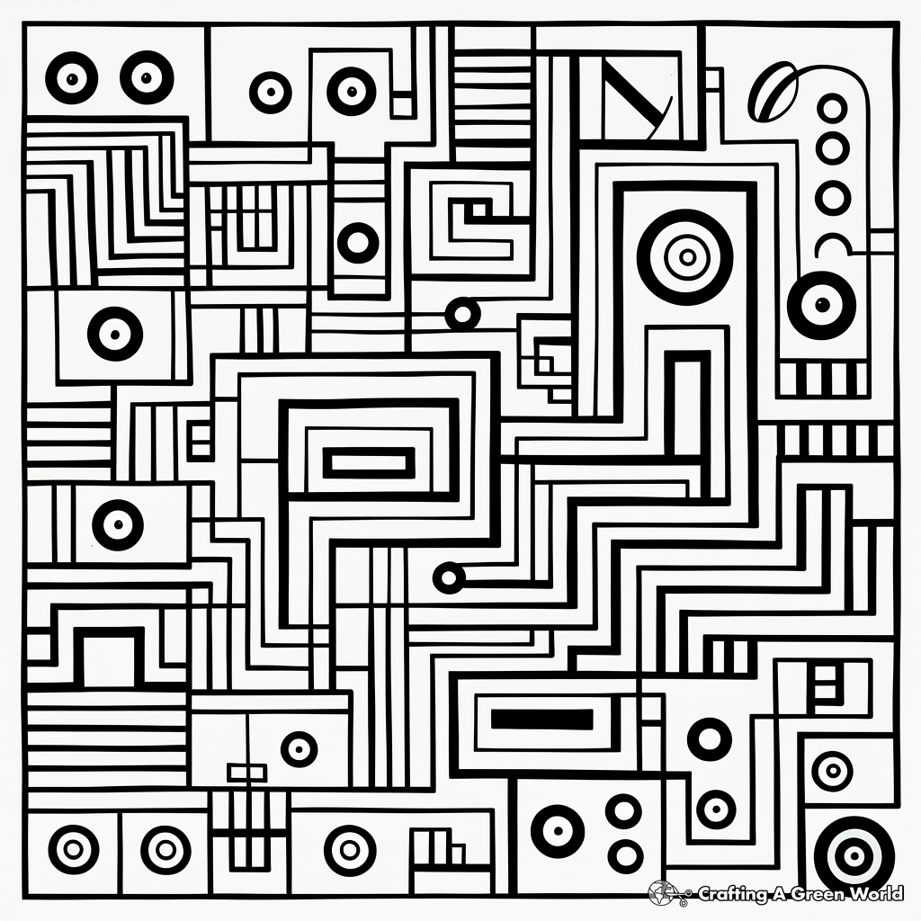 Intriguing Geometric Pattern Coloring Pages 4