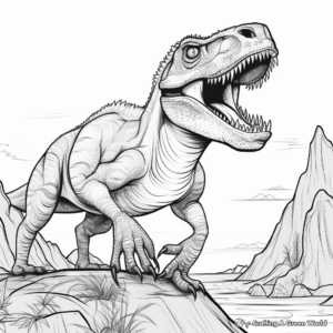 Intriguing Giganotosaurus Fossil Coloring Pages 3