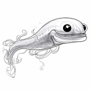 Intriguing Translucent Electric Eel Coloring Pages 1