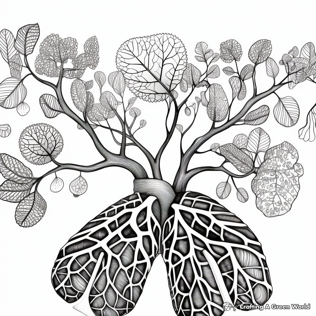 Invigorating Respiratory System Coloring Pages 1