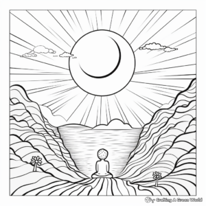 Invigorating Sunrise Coloring Pages 1