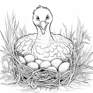 Inviting Turkey Nest Coloring Pages 2