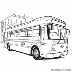 Irish Bus Coloring Pages: Traditional Green Bus 2