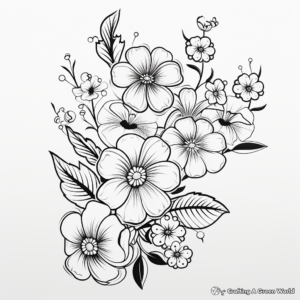 Japanese Floral Design Coloring Pages 3