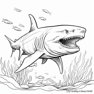 Jaw-dropping Megalodon Coloring Pages 2