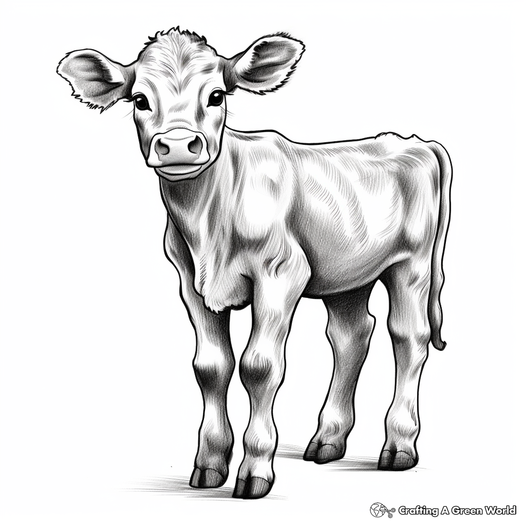 Jersey Calf Coloring Pages: Small and Charming 1