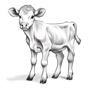 Jersey Calf Coloring Pages: Small and Charming 2