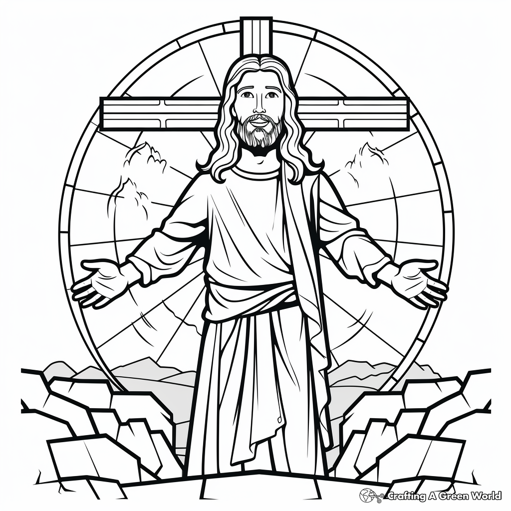 Jesus Christ Crucifixion Coloring Pages 4