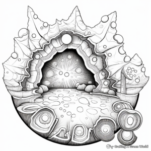 Jeweled Geode Coloring Pages for Experts 1