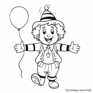 Jolly Clown Coloring Pages 1