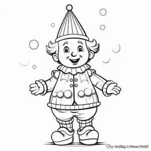 Jolly Clown Coloring Pages 2