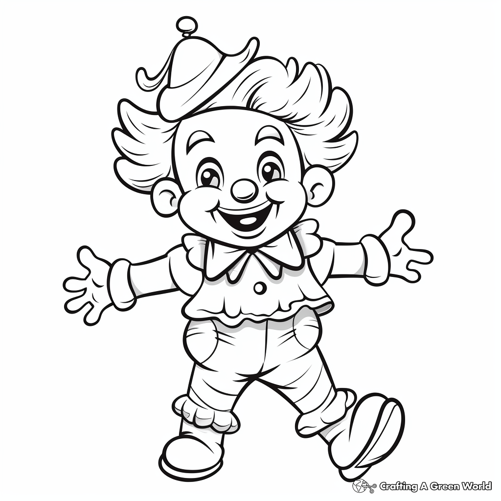 Jolly Clown Coloring Pages 4