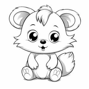 Jolly Hedgehog with Big Eyes Coloring Pages 1