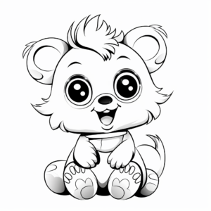 Jolly Hedgehog with Big Eyes Coloring Pages 4