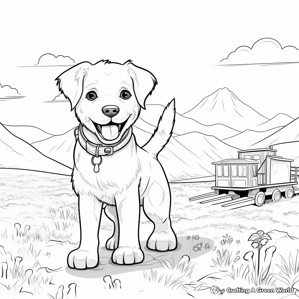 Journey of a Rescue Dog Coloring Pages 1
