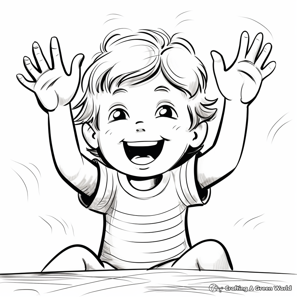 Joyful Clapping Hands Coloring Pages 1