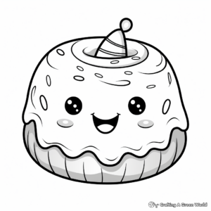 Joyful Donut Coloring Pages 4