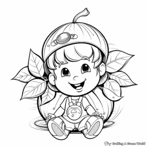 Juicy Orange Coloring Pages for Children 1