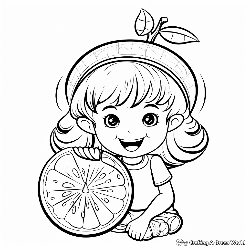 Juicy Orange Coloring Pages for Children 3