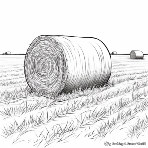 Jumbo Hay Bales Coloring Pages 2