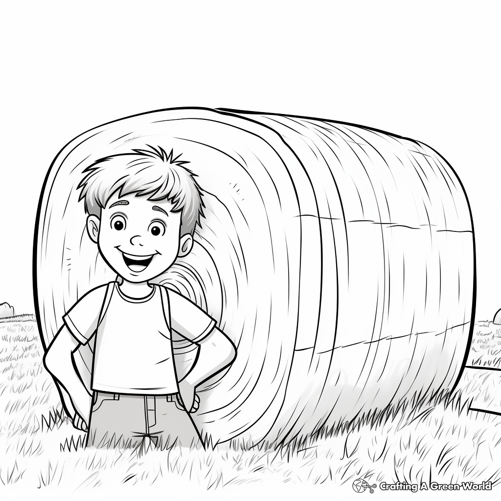 Jumbo Hay Bales Coloring Pages 3