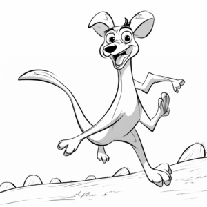 Jumping Wallaby Coloring Pages for Kids 4