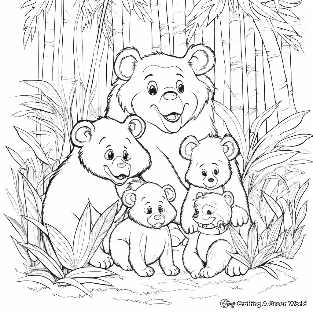 Jungle Book Inspired: Baloo's Family Coloring Pages 3