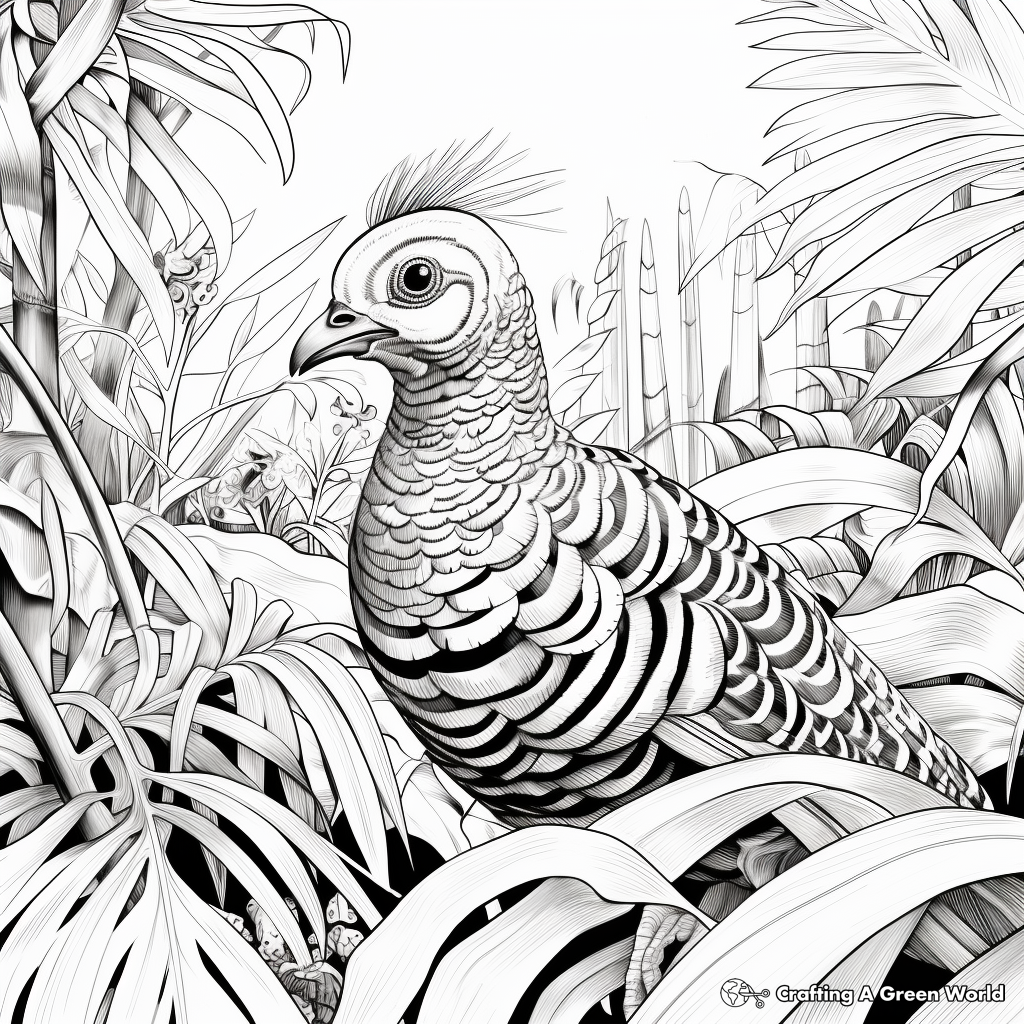 Jungle-Like Silver Pheasant Coloring Pages for Excitement 1