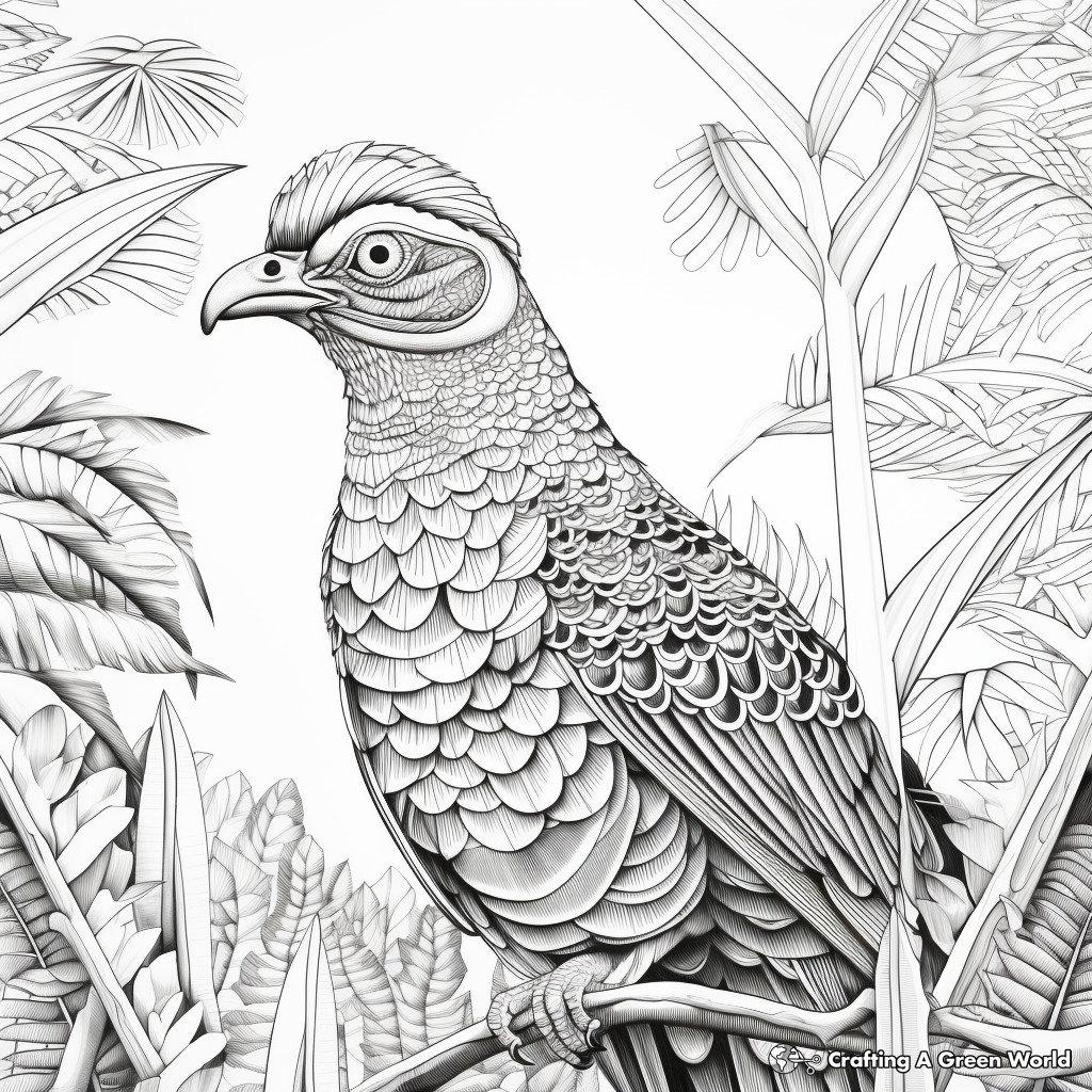 Jungle-Like Silver Pheasant Coloring Pages for Excitement 4