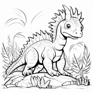 Jurassic Era Kentrosaurus Coloring Sheets 2