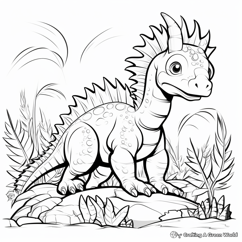 Jurassic Era Kentrosaurus Coloring Sheets 2