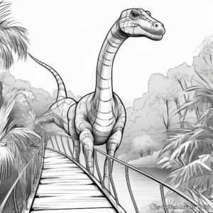 Jurassic Park Themed Brachiosaurus Coloring Pages 2
